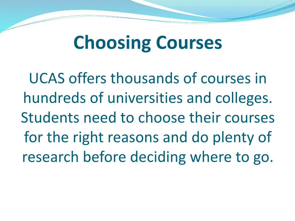 choosing courses 1