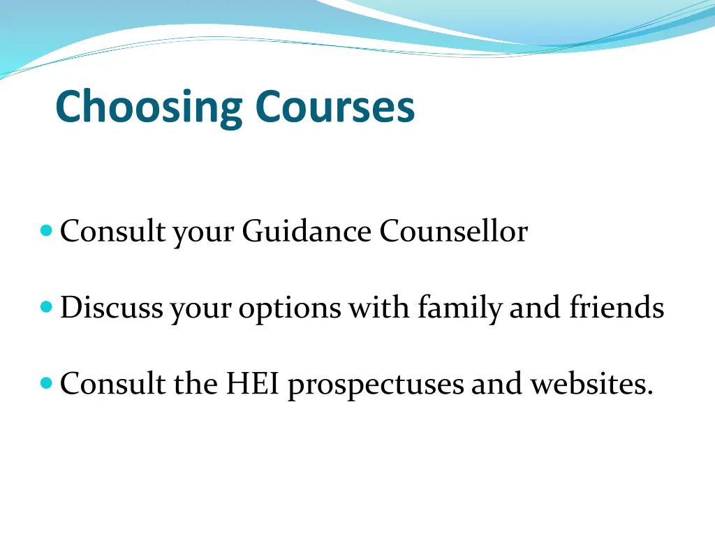 choosing courses