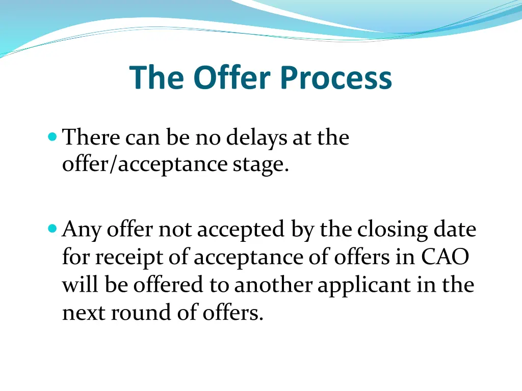 the offer process 3