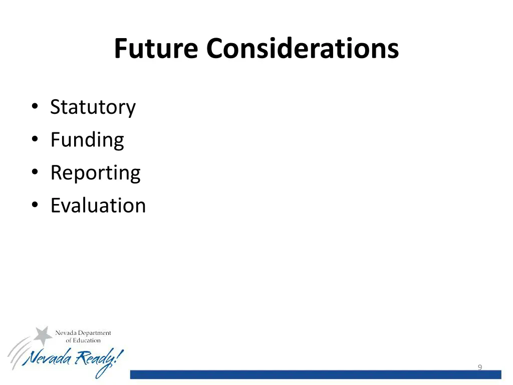 future considerations