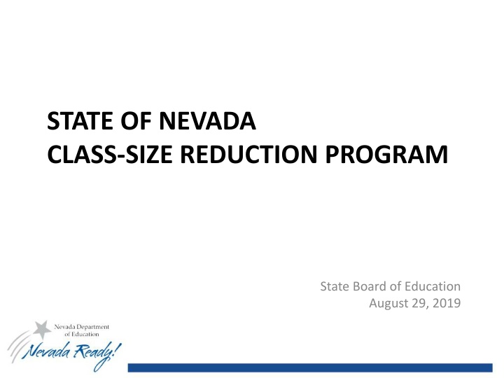 state of nevada class size reduction program