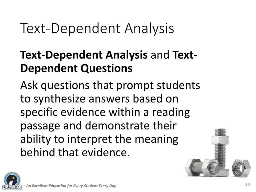 text dependent analysis