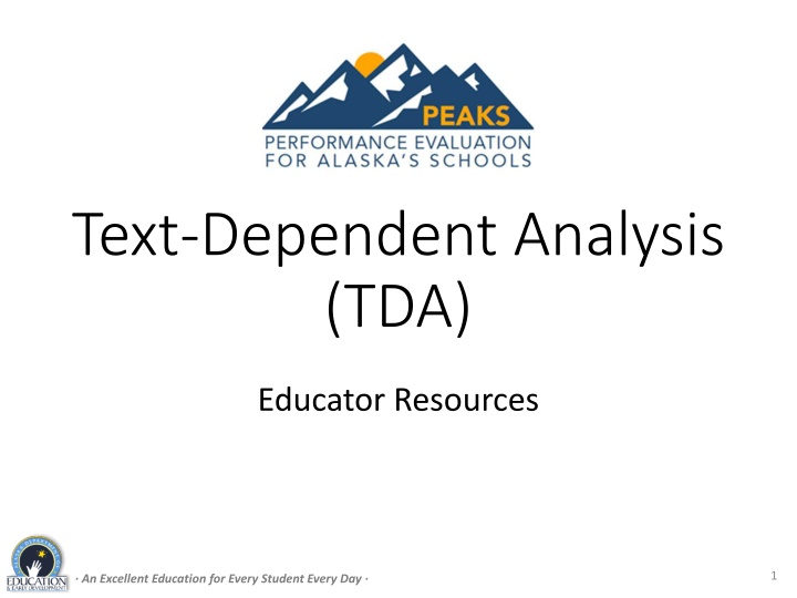 text dependent analysis tda