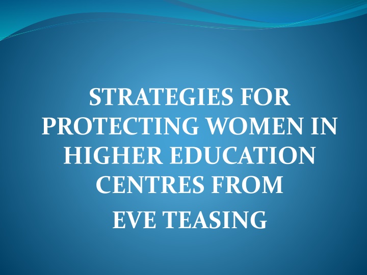 strategies for protecting women in higher