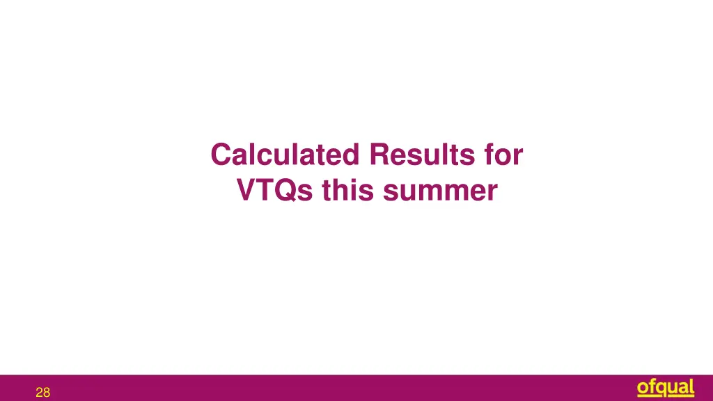 calculated results for vtqs this summer