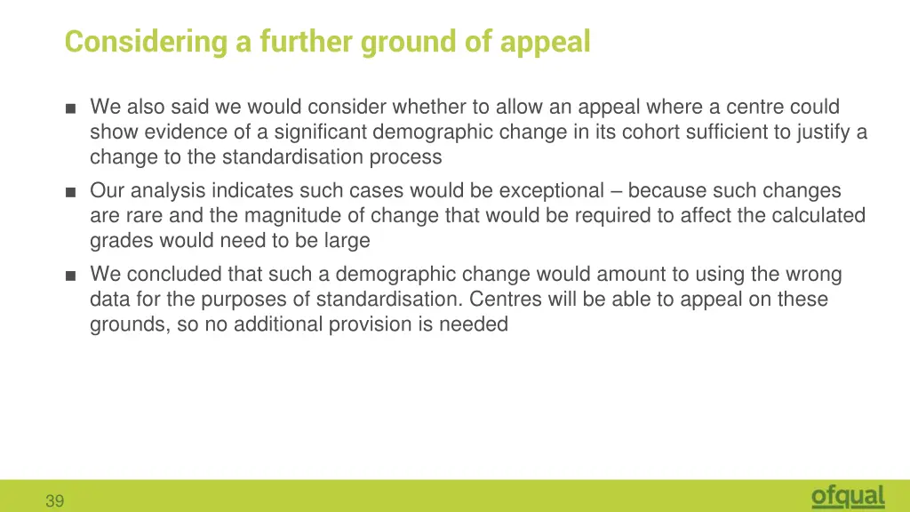 considering a further ground of appeal