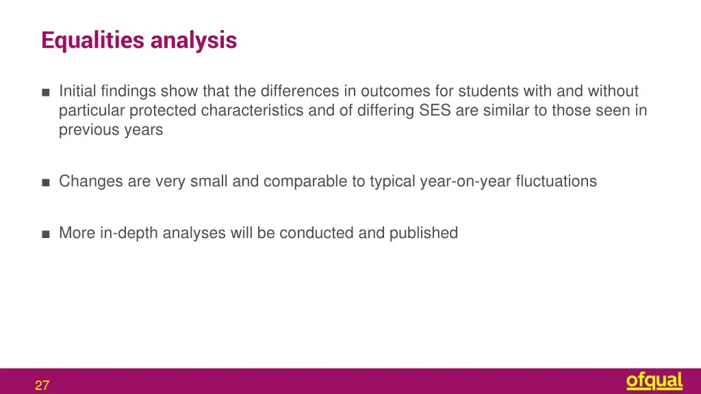 equalities analysis 1