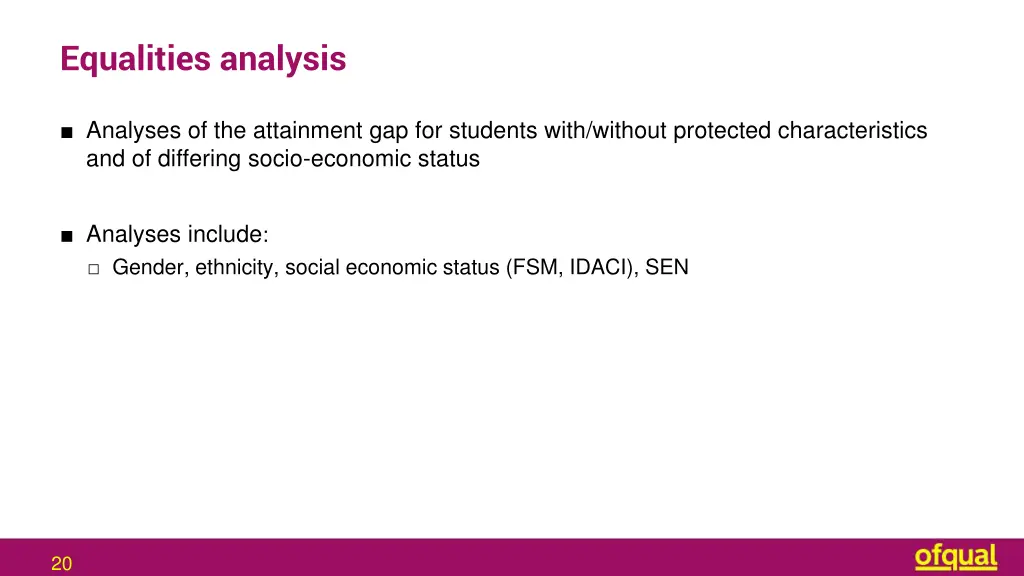 equalities analysis