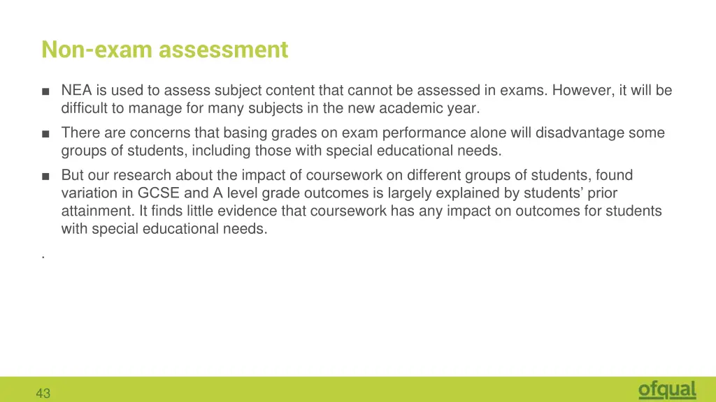 non exam assessment