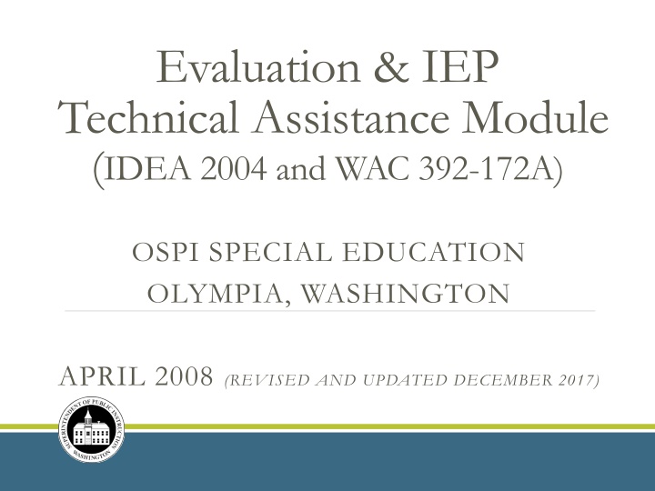 evaluation iep technical assistance module idea