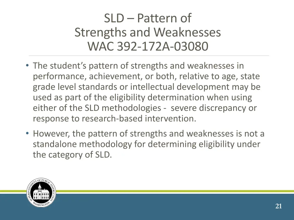 sld pattern of strengths and weaknesses