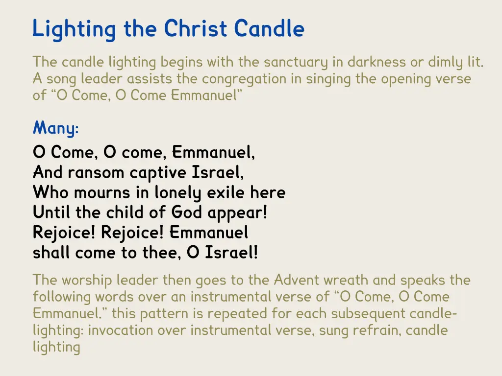 lighting the christ candle