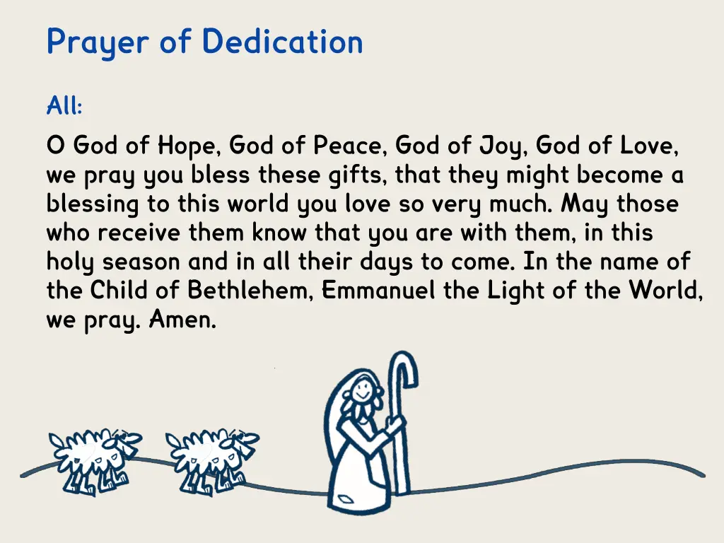 prayer of dedication