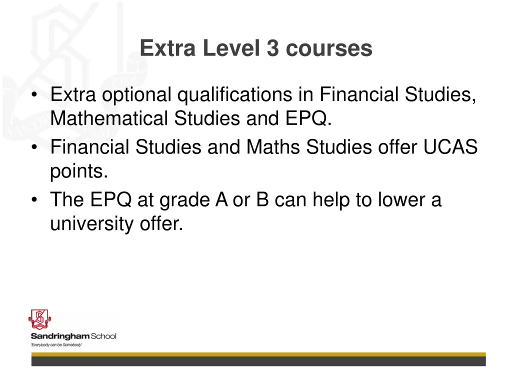 extra level 3 courses