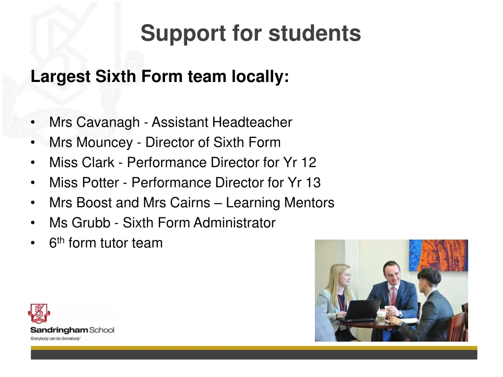 support for students