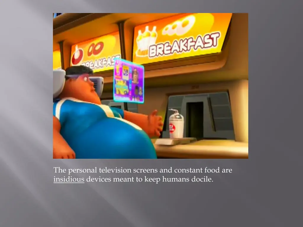 the personal television screens and constant food