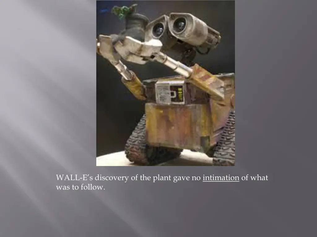 wall e s discovery of the plant gave