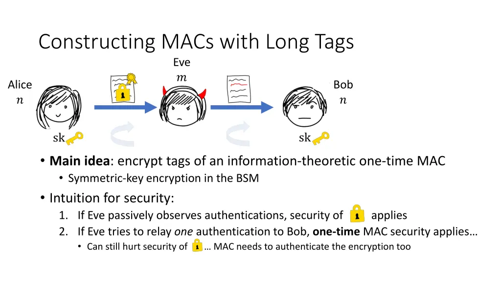 constructing macs with long tags eve 2