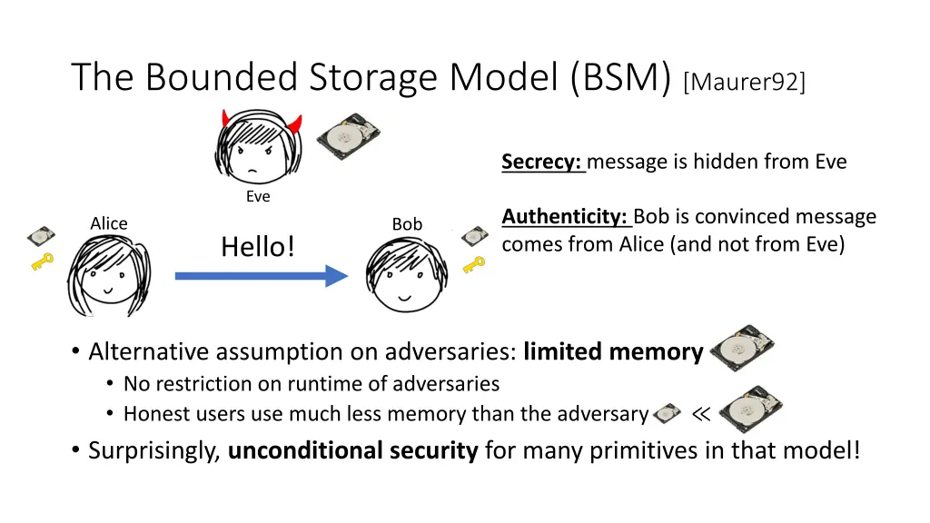 the bounded storage model bsm maurer92