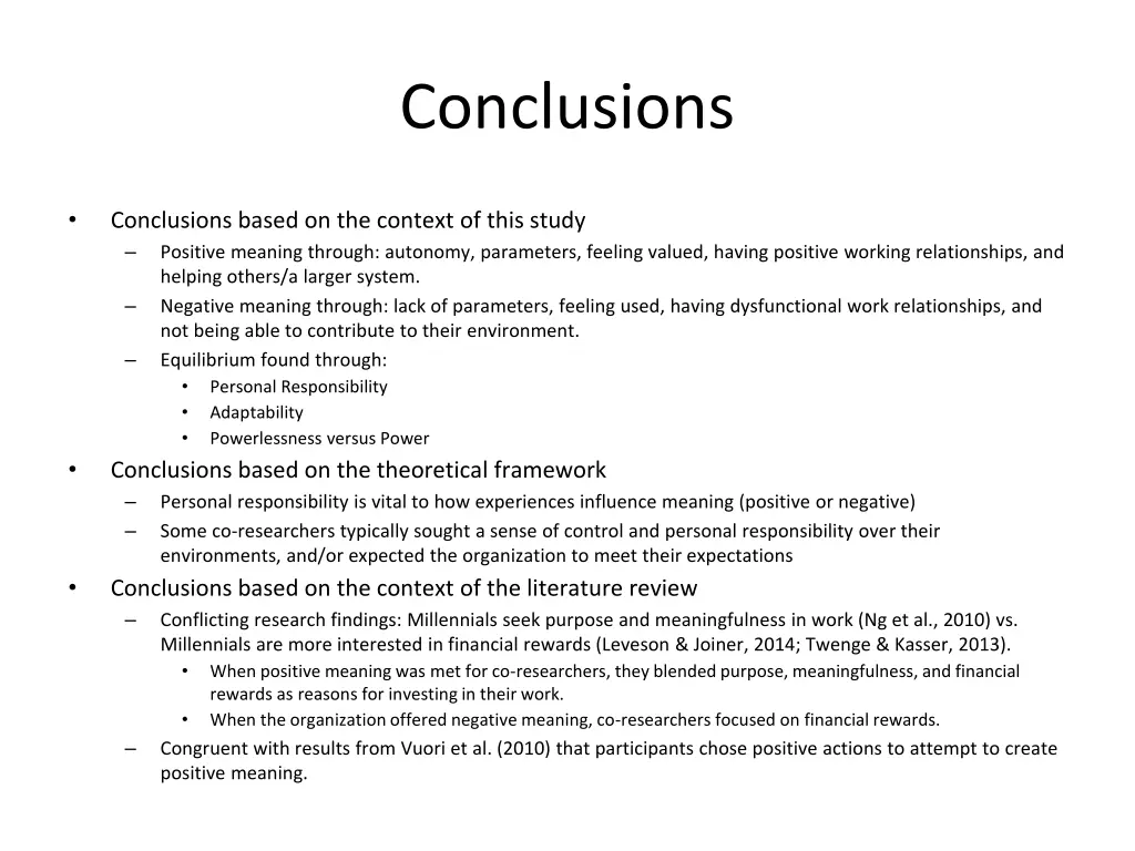 conclusions