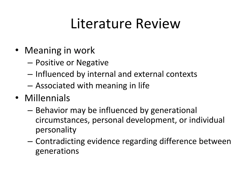 literature review