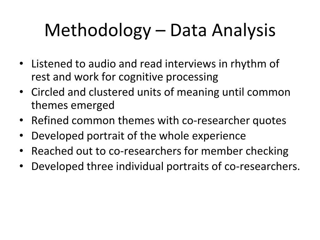 methodology data analysis