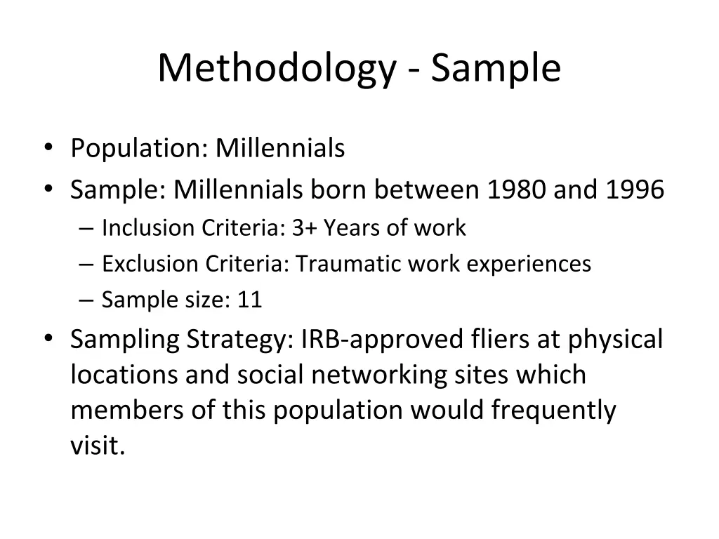 methodology sample