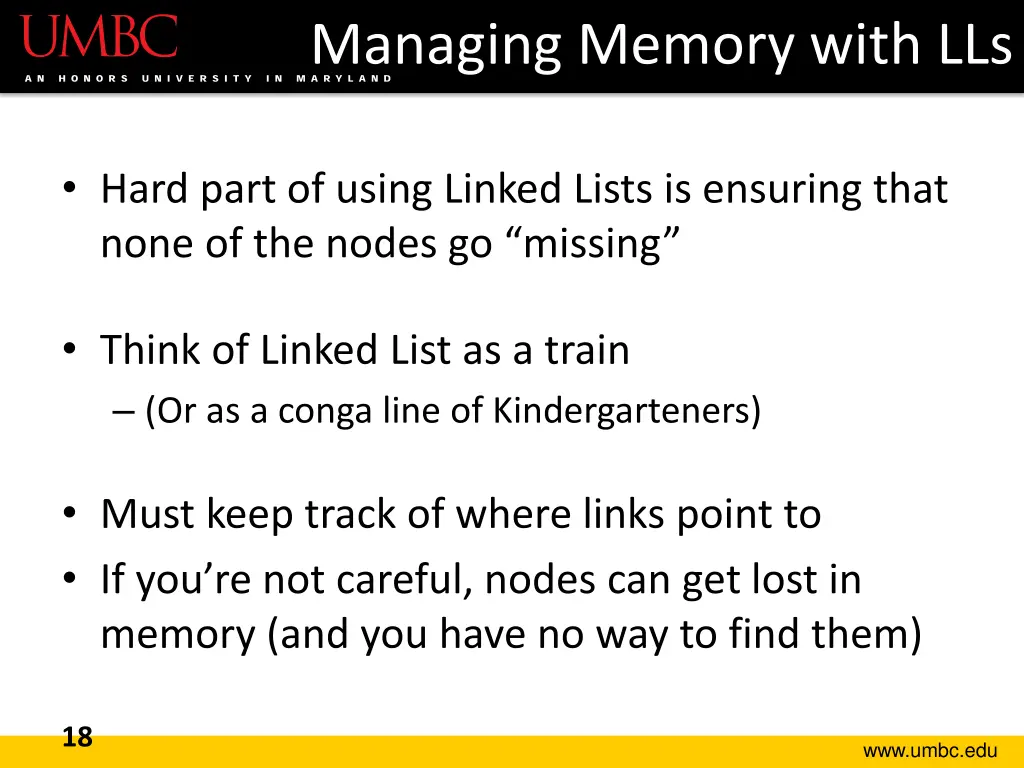 managing memory with lls