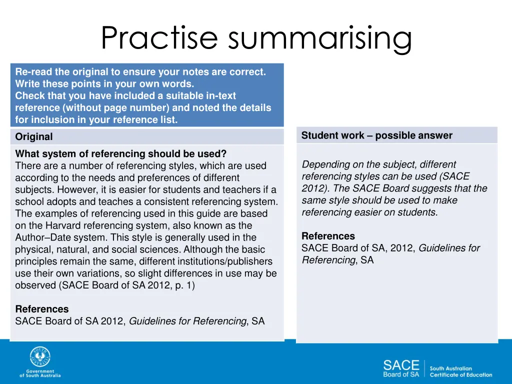 practise summarising 1