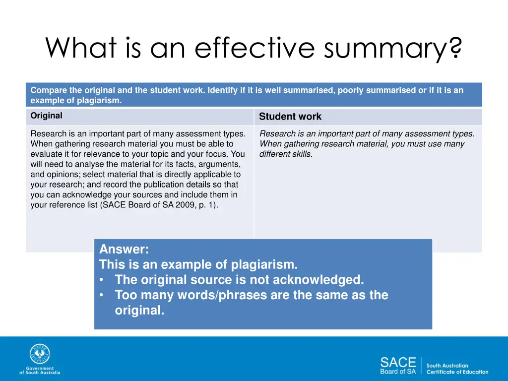 what is an effective summary 1