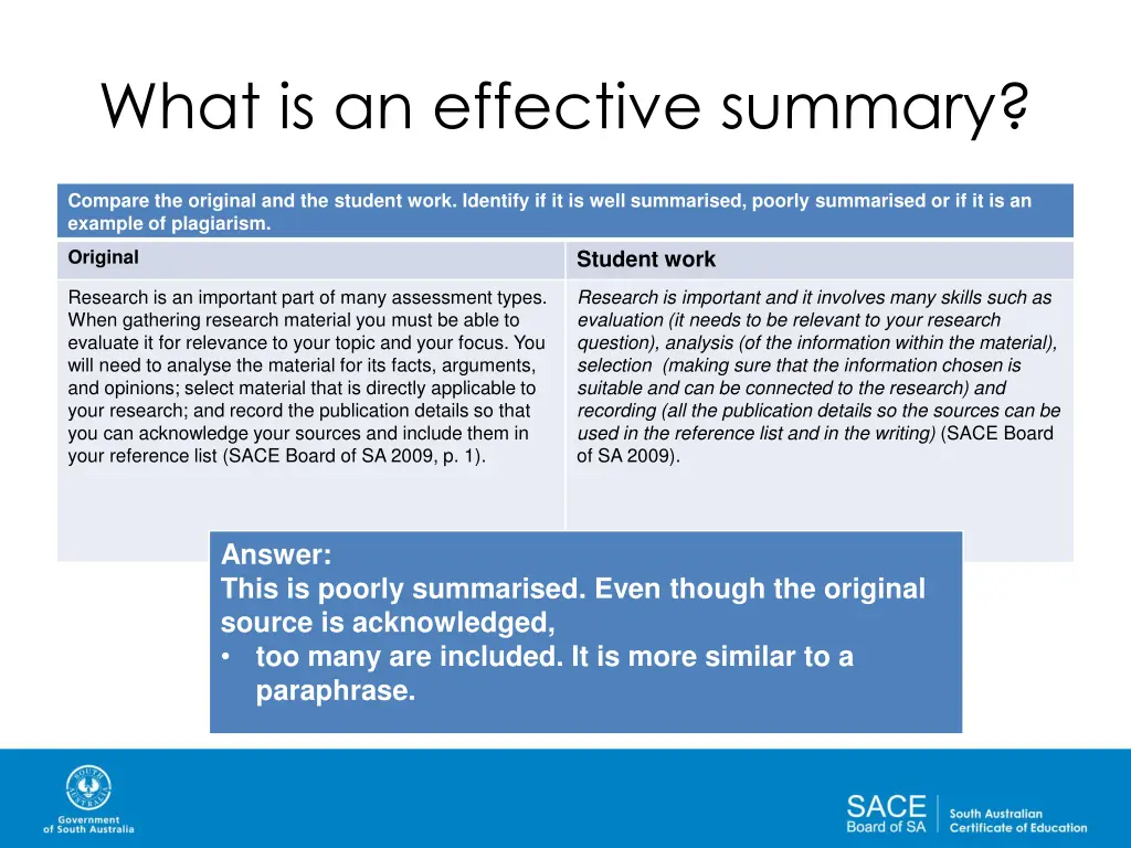 what is an effective summary