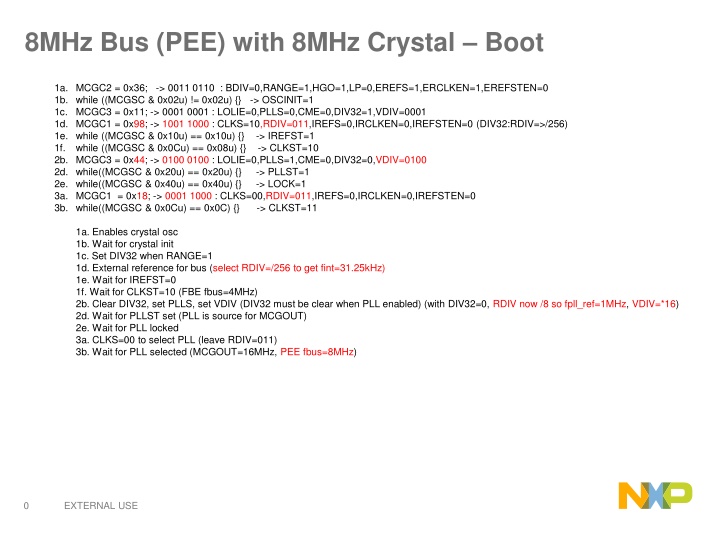 8mhz bus pee with 8mhz crystal boot