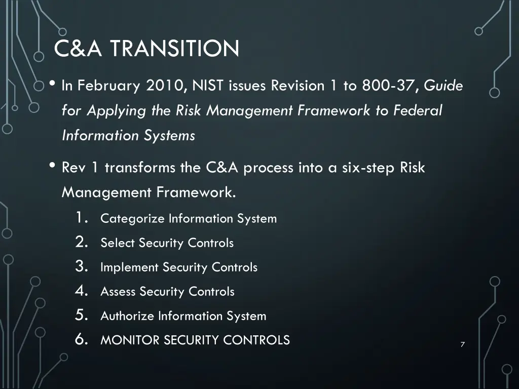 c a transition in february 2010 nist issues