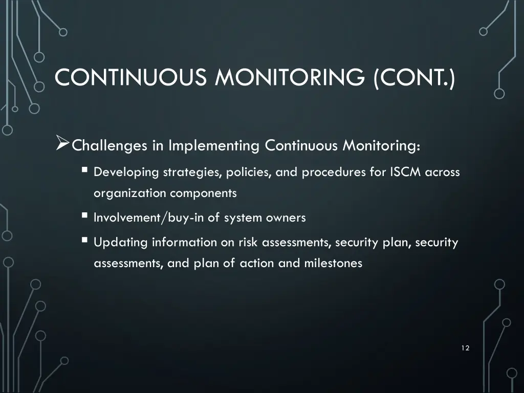 continuous monitoring cont 3