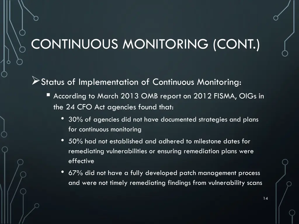 continuous monitoring cont 5