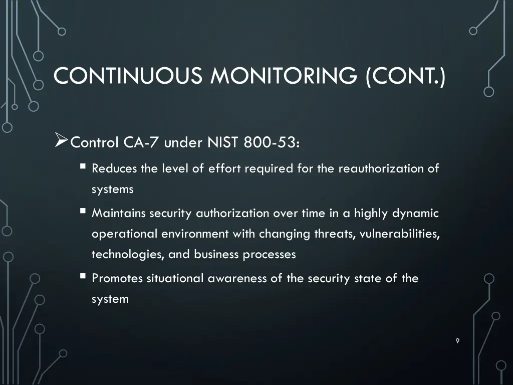 continuous monitoring cont