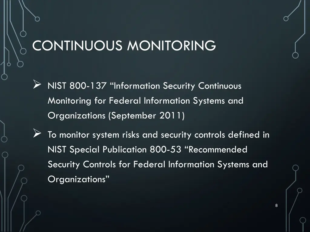 continuous monitoring