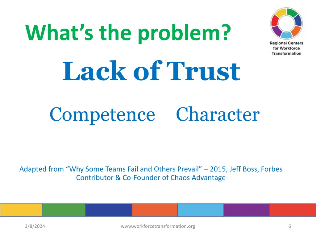 what s the problem lack of trust