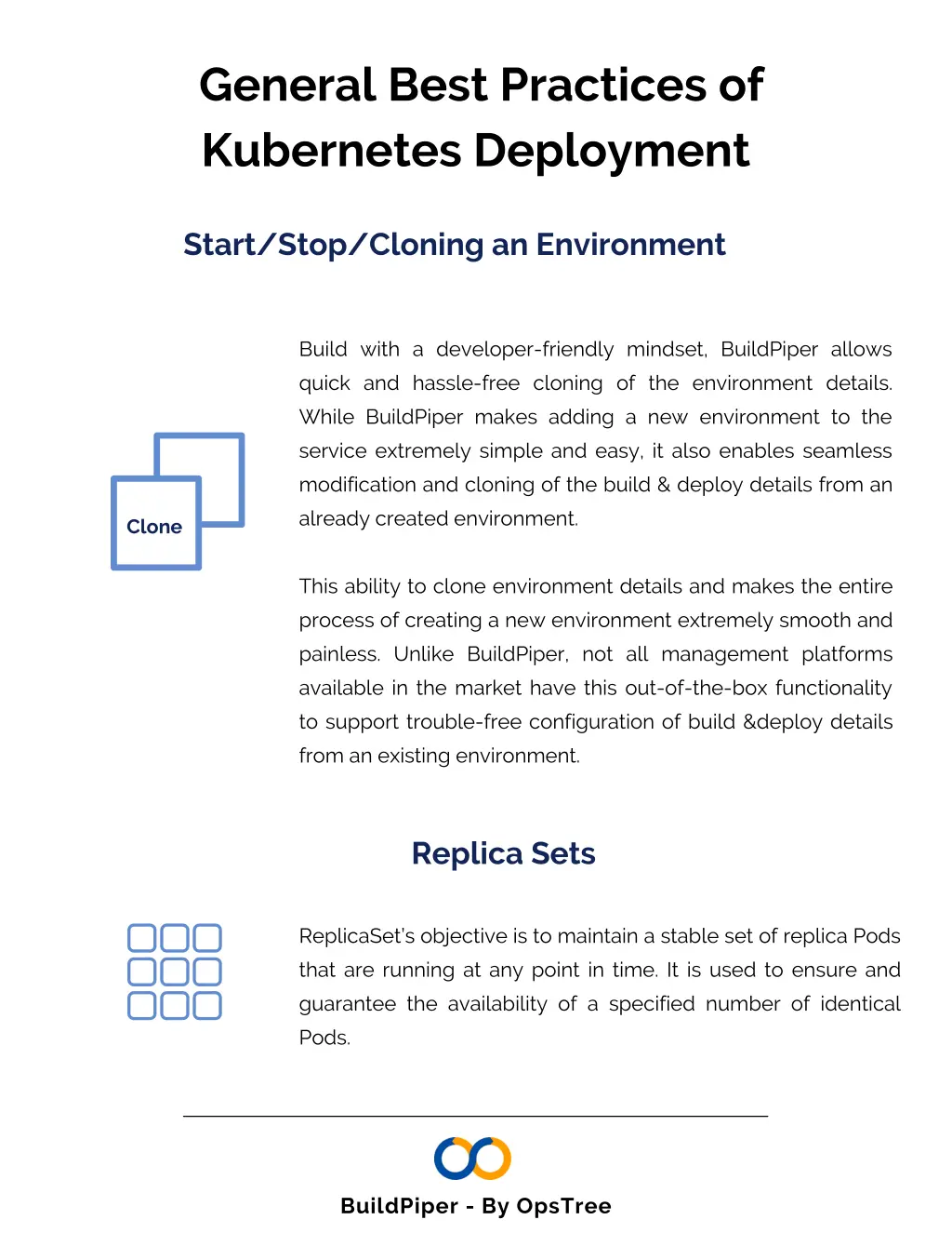 general best practices of kubernetes deployment 1