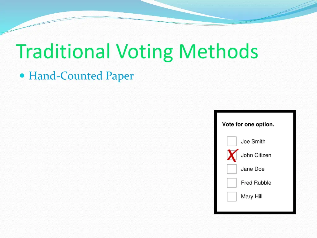 traditional voting methods 1