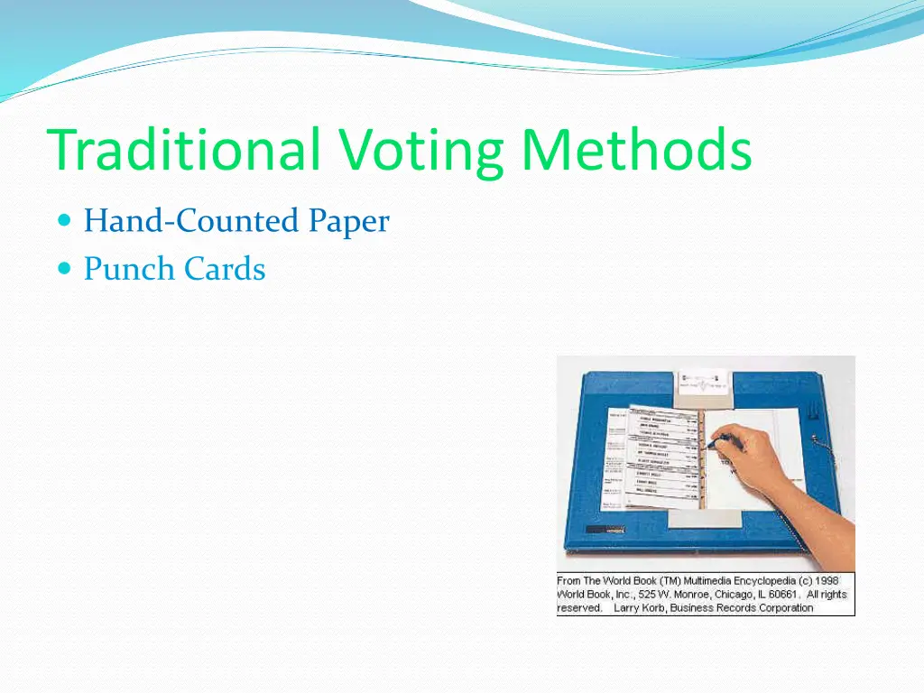 traditional voting methods 2