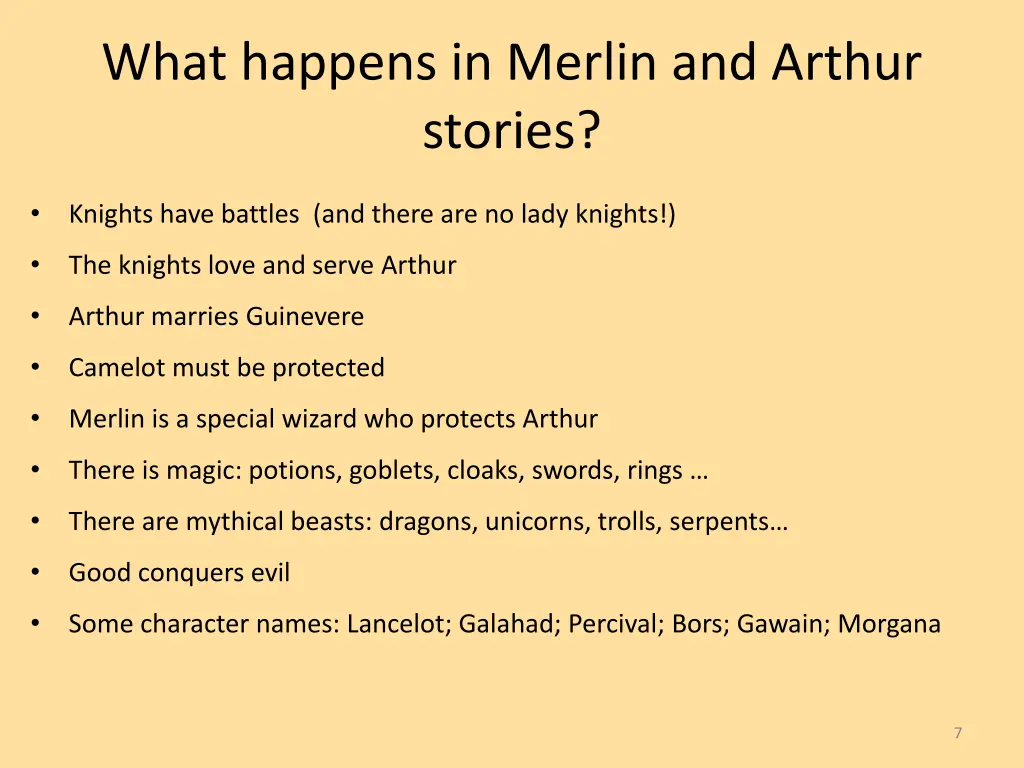 what happens in merlin and arthur stories