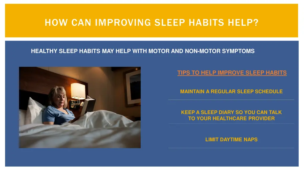 how can improving sleep habits help