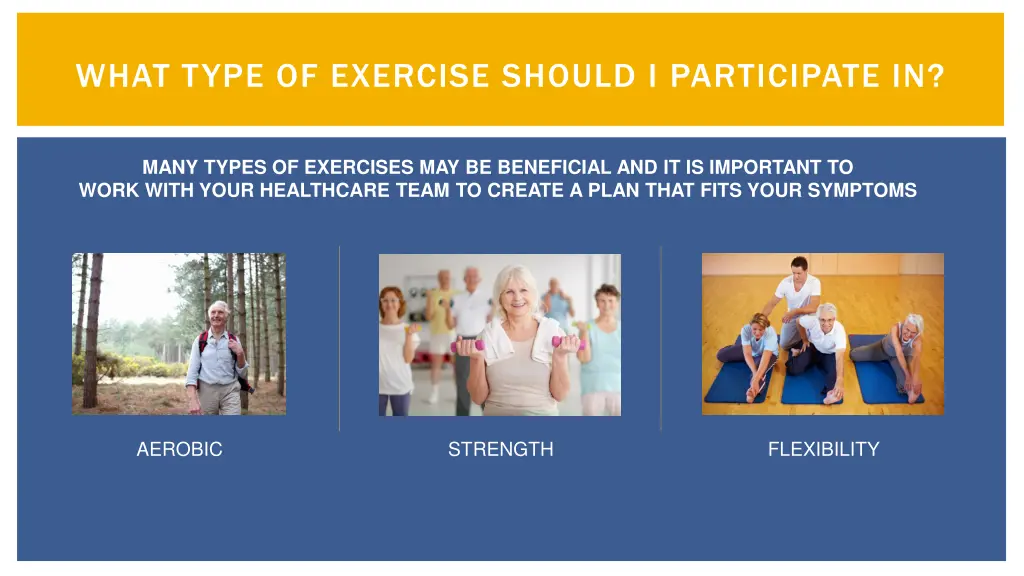 what type of exercise should i participate in