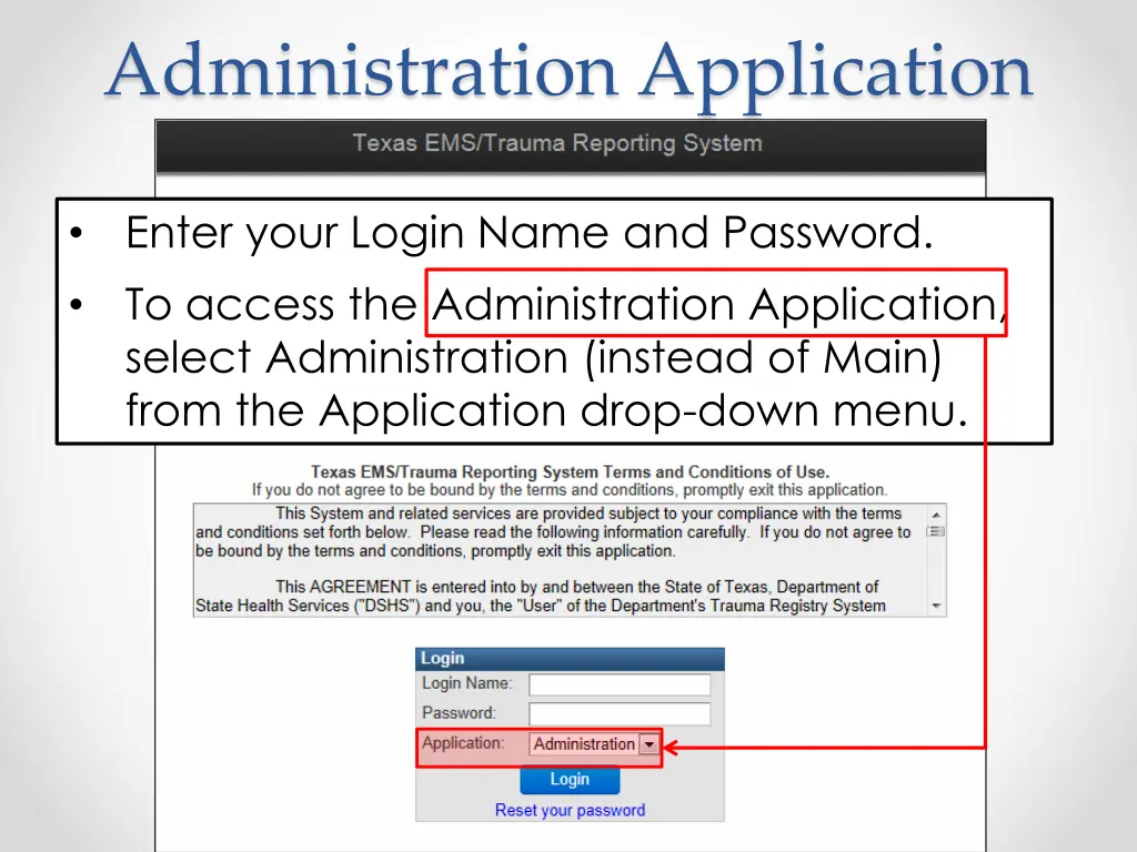 administration application 1