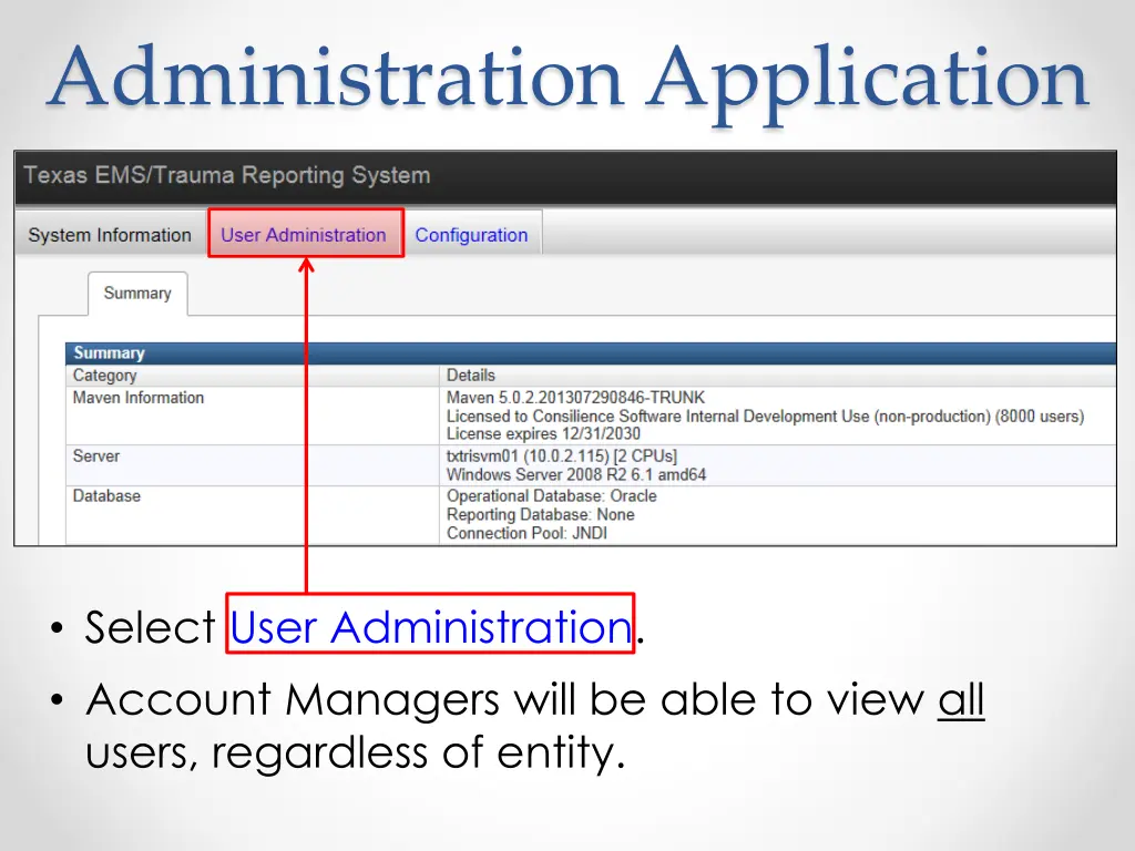 administration application 2