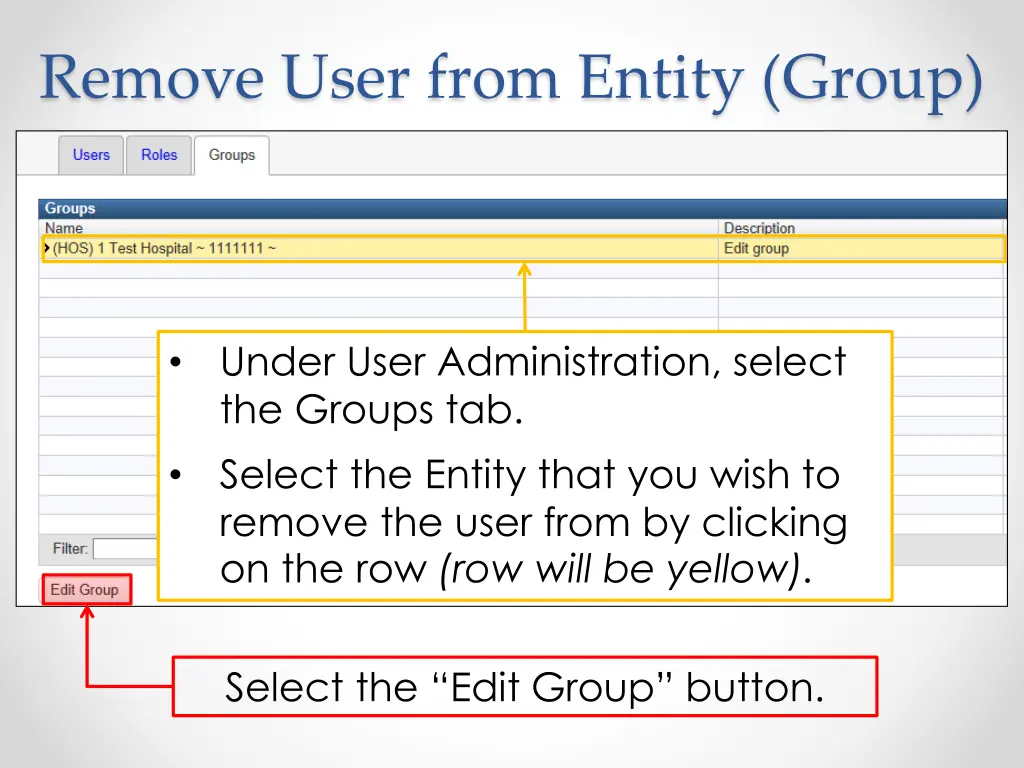 remove user from entity group