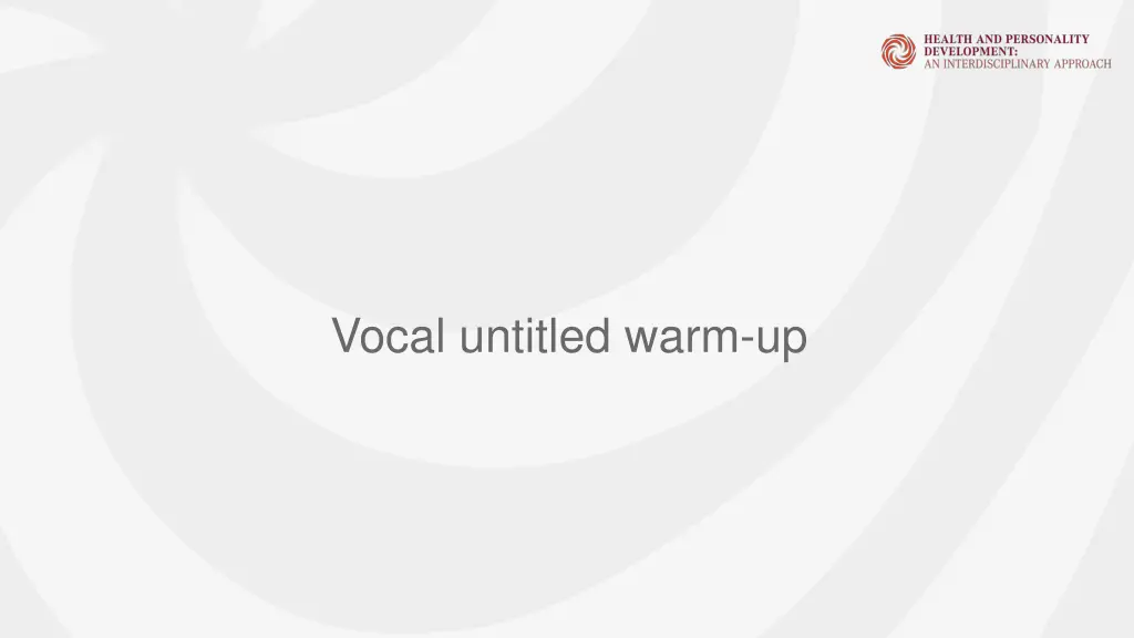 vocal untitled warm up