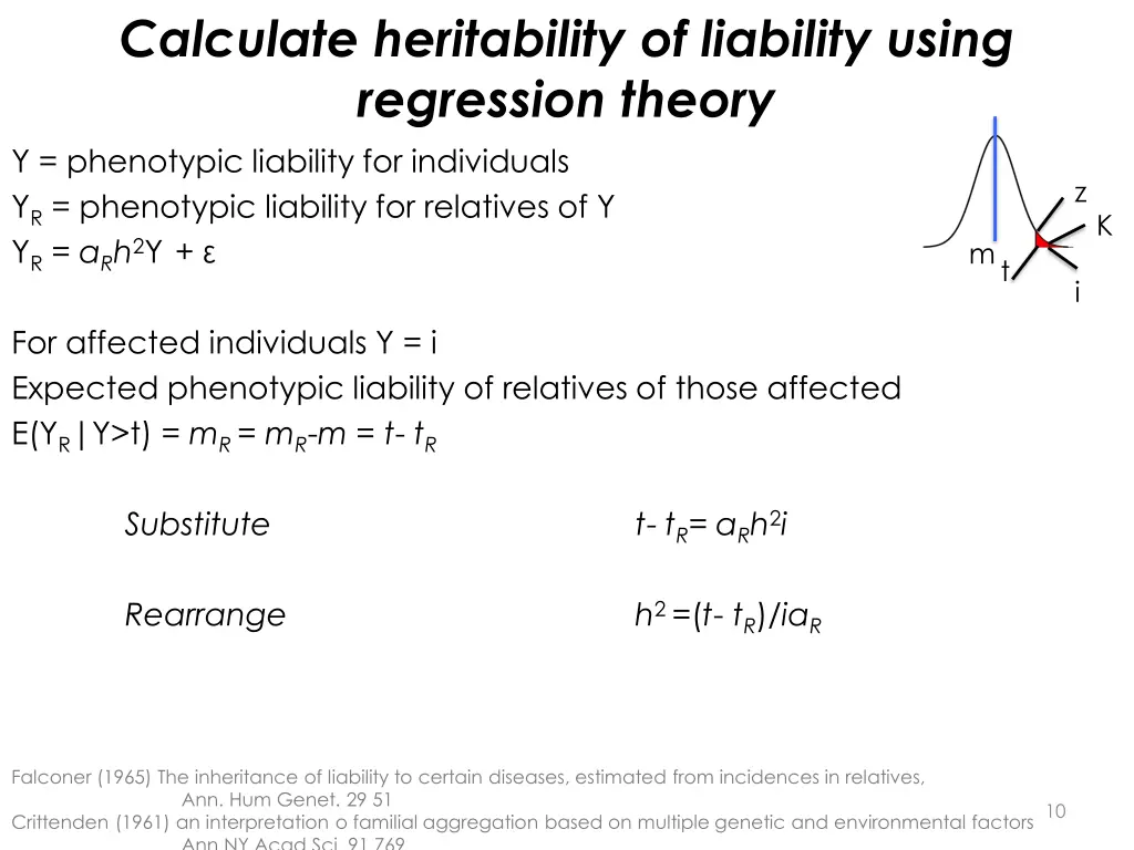 calculate heritability of liability using 1