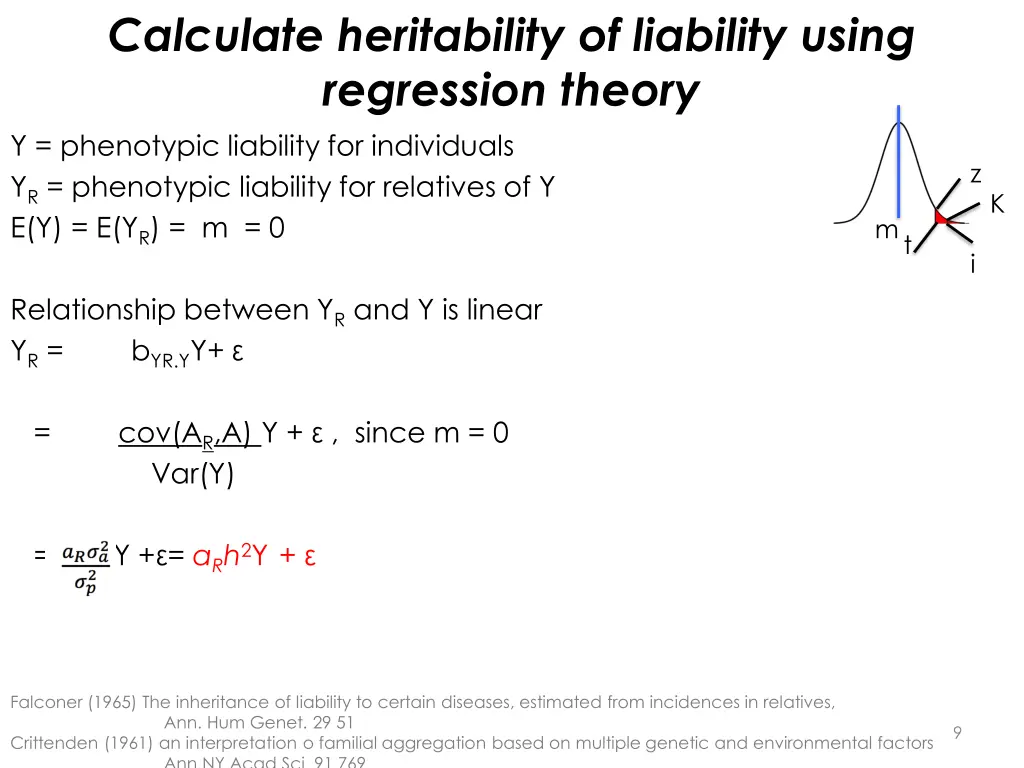 calculate heritability of liability using